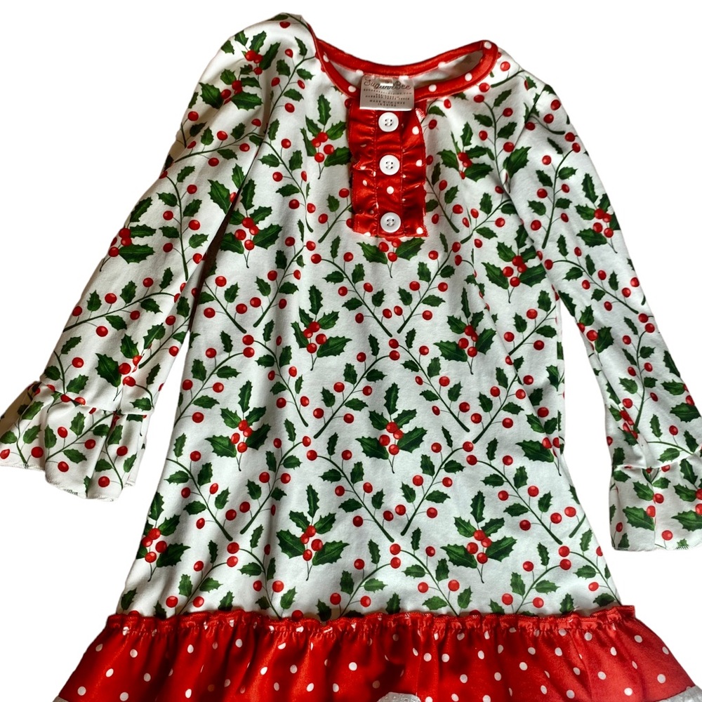 Sugar Bee Christmas Gown-3T